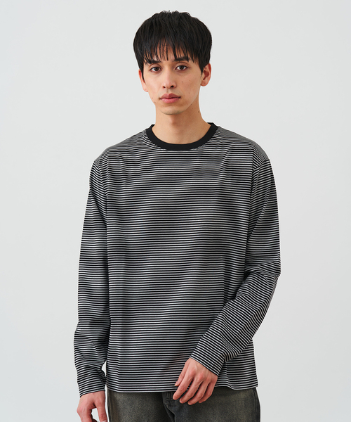 セール】クリアボーダーロングスリーブTEE（Tシャツ/カットソー