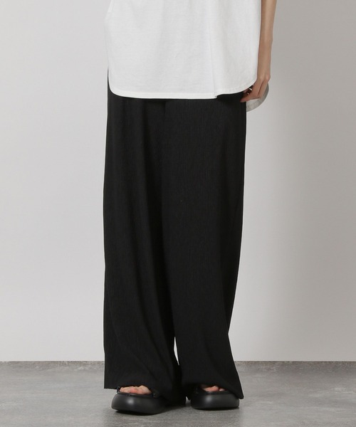 LAKOLE（ラコレ）の「カット楊柳アソートパンツ / 325730（その他パンツ・レディース・ベージュ/ネイビー/ミント/ブラック/グレー・FREE）」の2枚目の写真