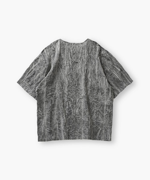 Aphlotus(アプロタス)の「ムラ染め クラッシュプリーツ H/S クルーネック プルオーバー(Tシャツ/カットソー・メンズ・サンドベージュ/スミクロ・SMALL/LARGE/MEDIUM)」の20枚目の写真