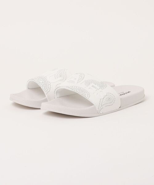 1piu1uguale3 RELAX（ウノピュウノウグァーレトレリラックス）の「【1PIU1UGUALE3 RELAX/ウノピゥウノウグァーレトレ リラックス】ペイズリー柄サンダル（サンダル・メンズ・ホワイト/ブラック・M/L）」の2枚目の写真