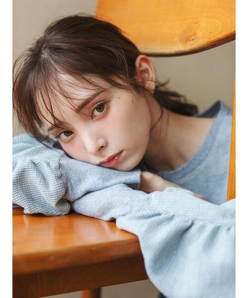so4u（ソーフォーユー）の「ワッフルヘンリーネックカットソー（Tシャツ/カットソー・レディース・グレー/ベージュ・F）」の16枚目の写真
