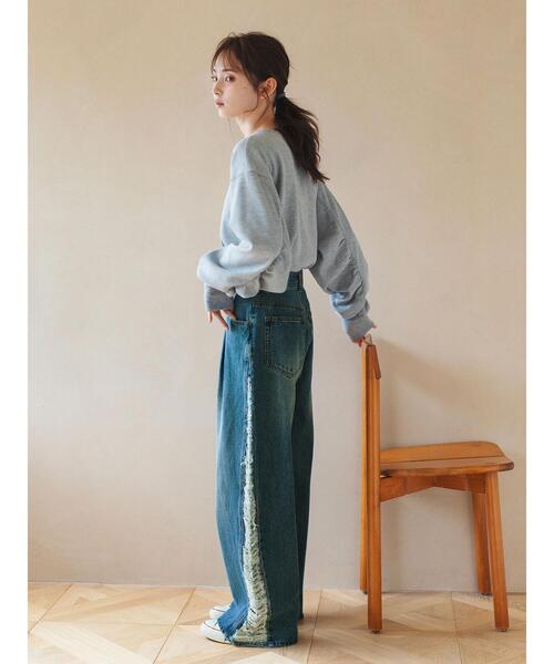 so4u（ソーフォーユー）の「ワッフルヘンリーネックカットソー（Tシャツ/カットソー・レディース・グレー/ベージュ・F）」の21枚目の写真