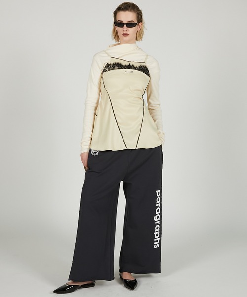 PRANK PROJECT（プランクプロジェクト）の「paragraphsロゴスウェットパンツ / Paragraphs Logo Sweatpants（スウェットパンツ・レディース・ホワイト/ライトイエロー/チャコールグレー・36/38）」の22枚目の写真