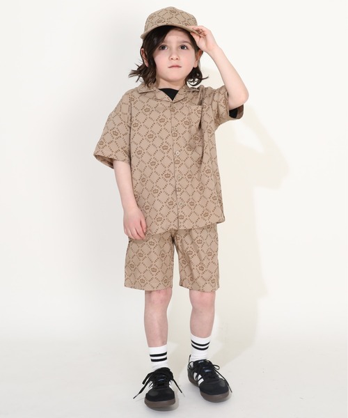 BABYDOLL（ベビードール）の「親子お揃い ロゴ総柄シャツ 0342K 【ボトムス別売】（シャツ/ブラウス・キッズ・ベージュ・100cm/130cm/120cm/110cm）」の3枚目の写真
