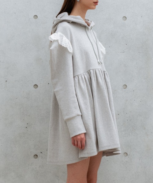 セール】rib hoodie tunic one-piece（ワンピース）｜HONEY MI HONEY