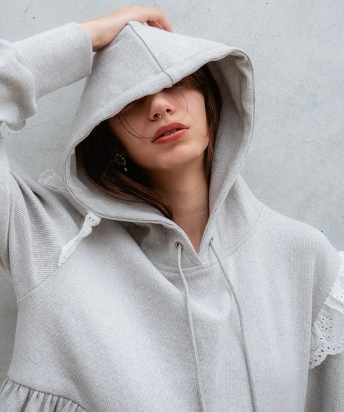 セール】rib hoodie tunic one-piece（ワンピース）｜HONEY MI HONEY