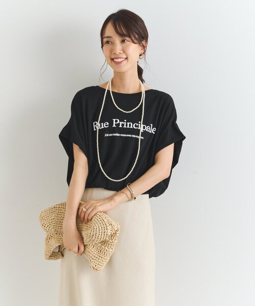 tシャツ 「綿100％・洗練された雰囲気」シルケットボックス発砲プリントTシャツ レディース セール】《綿100％・洗練された雰囲気》シルケットボックス発砲