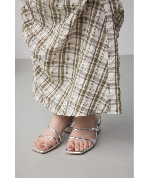 AZUL by moussy（アズールバイマウジー）の「タックドレープチェックスカート（スカート・レディース・ブラック系その他/ホワイト系その他・SMALL/MEDIUM）」の10枚目の写真