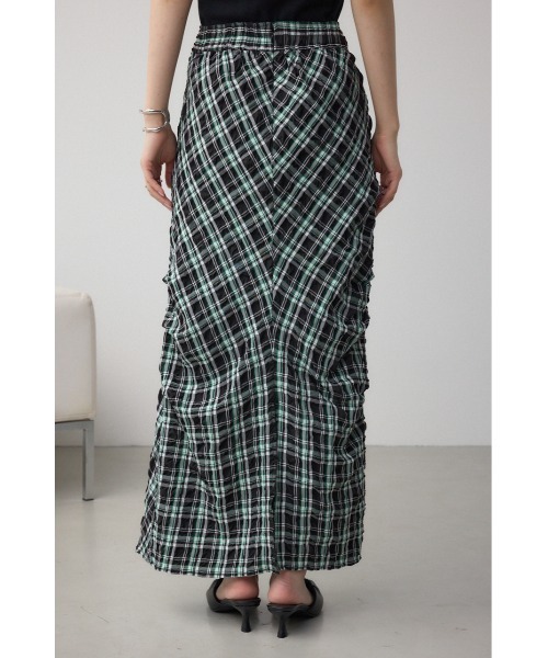 AZUL by moussy（アズールバイマウジー）の「タックドレープチェックスカート（スカート・レディース・ブラック系その他/ホワイト系その他・SMALL/MEDIUM）」の16枚目の写真