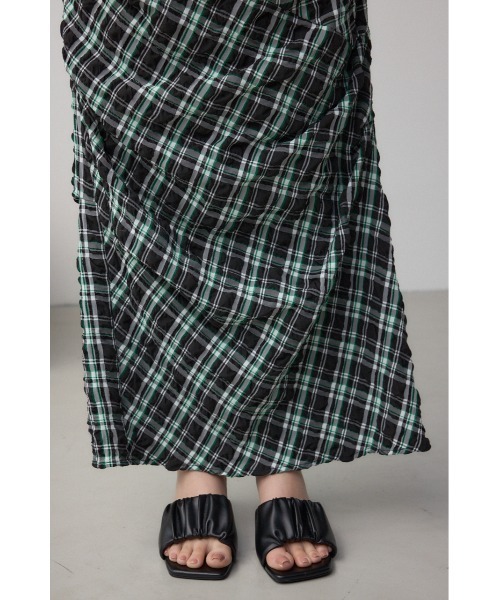 AZUL by moussy（アズールバイマウジー）の「タックドレープチェックスカート（スカート・レディース・ブラック系その他/ホワイト系その他・SMALL/MEDIUM）」の19枚目の写真