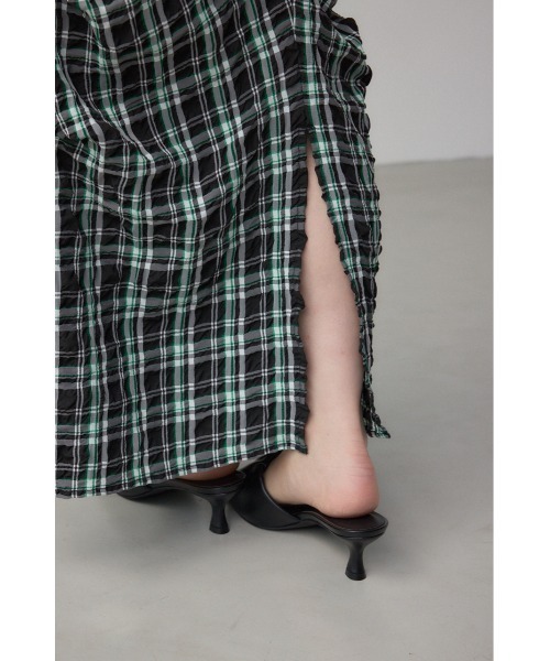 AZUL by moussy（アズールバイマウジー）の「タックドレープチェックスカート（スカート・レディース・ブラック系その他/ホワイト系その他・SMALL/MEDIUM）」の20枚目の写真