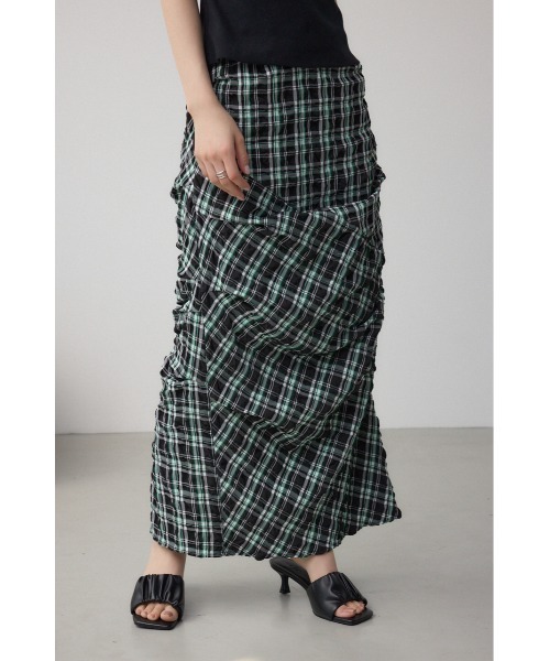 AZUL by moussy（アズールバイマウジー）の「タックドレープチェックスカート（スカート・レディース・ブラック系その他/ホワイト系その他・SMALL/MEDIUM）」の22枚目の写真