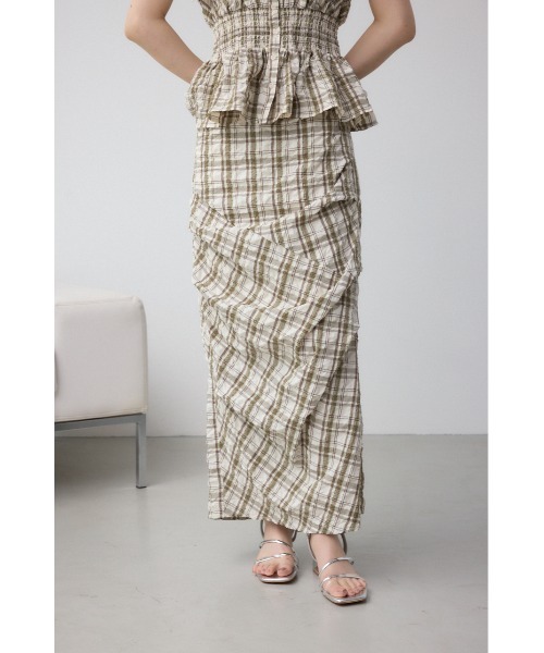 セール】タックドレープチェックスカート（スカート）｜AZUL BY MOUSSY