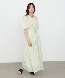 Bab（バブ）の「【S・Mサイズ展開】フロント刺繍ウエストシャーリングワンピース（ワンピース）」