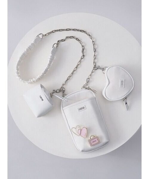 FURFUR（ファーファー）の「【WEB限定カラー】マテリアルコンビ3SETショルダーバッグ（ショルダーバッグ・レディース・サックスブルー/ブラック/ラベンダー/シルバー/ホワイト・FREE）」の2枚目の写真