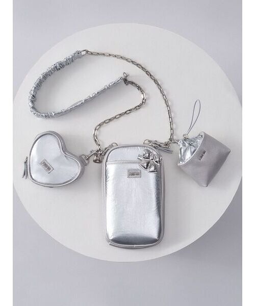 FURFUR（ファーファー）の「【WEB限定カラー】マテリアルコンビ3SETショルダーバッグ（ショルダーバッグ・レディース・サックスブルー/ブラック/ラベンダー/シルバー/ホワイト・FREE）」の5枚目の写真