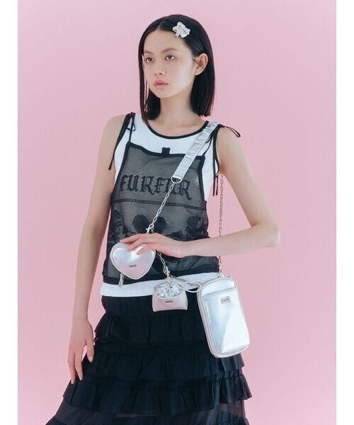 FURFUR（ファーファー）の「【WEB限定カラー】マテリアルコンビ3SETショルダーバッグ（ショルダーバッグ・レディース・サックスブルー/ブラック/ラベンダー/シルバー/ホワイト・FREE）」の8枚目の写真