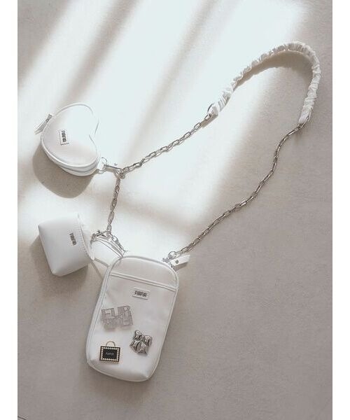 FURFUR（ファーファー）の「【WEB限定カラー】マテリアルコンビ3SETショルダーバッグ（ショルダーバッグ・レディース・サックスブルー/ブラック/ラベンダー/シルバー/ホワイト・FREE）」の12枚目の写真