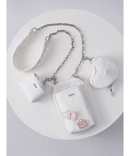 FURFUR（ファーファー）の「【WEB限定カラー】マテリアルコンビ3SETショルダーバッグ（ショルダーバッグ・レディース・サックスブルー/ブラック/ラベンダー/シルバー/ホワイト・FREE）」の15枚目の写真