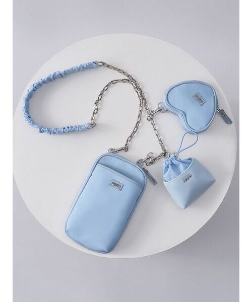 FURFUR（ファーファー）の「【WEB限定カラー】マテリアルコンビ3SETショルダーバッグ（ショルダーバッグ・レディース・サックスブルー/ブラック/ラベンダー/シルバー/ホワイト・FREE）」の18枚目の写真