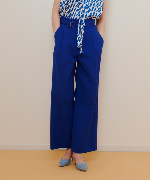allureville リネン混 シェルタリングヨークレスパンツ イエロー trim_ofalv_itemb06081669a4511e