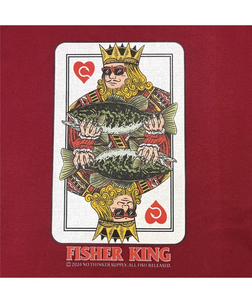 NOTHINKER(ノーシンカー)の「FISHER KING CARD Long T-shirt(Tシャツ/カットソー・メンズ・ネイビー/バーガンディー/アッシュグレー・LARGE/X-LARGE/SMALL/MEDIUM/XX-LARGE)」の12枚目の写真