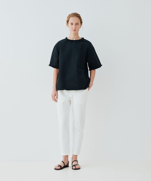 未使用 25SS ギャルリーヴィー ステイブルーデニム プルオーバーシャツ GALERIE VIE（ギャルリー ヴィー）の「ヴィンテージアイランドデニム