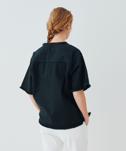 未使用 25SS ギャルリーヴィー ステイブルーデニム プルオーバーシャツ GALERIE VIE（ギャルリー ヴィー）の「ヴィンテージアイランドデニム