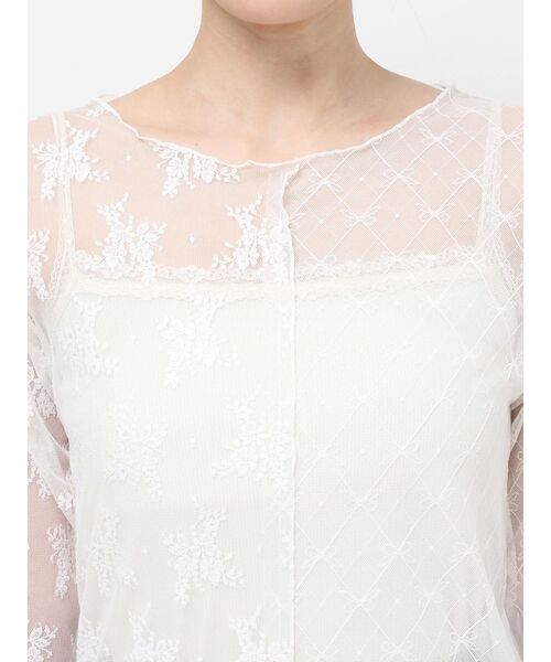 merry jenny（メリージェニー）の「シアーレースコンビtops（Tシャツ/カットソー・レディース・オフホワイト/ブラック/アイボリー・FREE）」の20枚目の写真