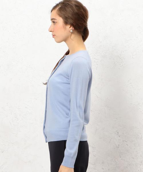 green label relaxing（グリーンレーベルリラクシング）の「◎CR HandWash W パールB 12G カーディガン（カーディガン/ボレロ・レディース・オフホワイト/ブラック/ライトグレー/ライトブルー・38/40）」の13枚目の写真