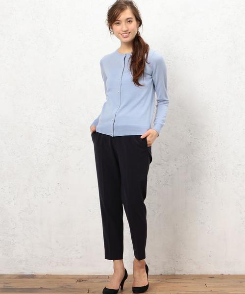 green label relaxing（グリーンレーベルリラクシング）の「◎CR HandWash W パールB 12G カーディガン（カーディガン/ボレロ・レディース・オフホワイト/ブラック/ライトグレー/ライトブルー・38/40）」の14枚目の写真