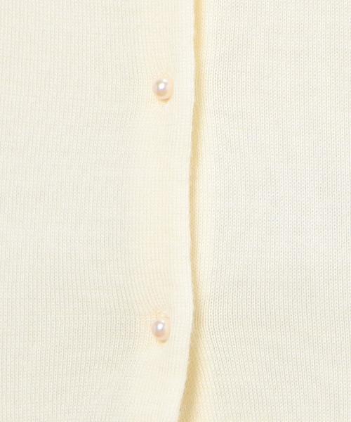 green label relaxing（グリーンレーベルリラクシング）の「◎CR HandWash W パールB 12G カーディガン（カーディガン/ボレロ・レディース・オフホワイト/ブラック/ライトグレー/ライトブルー・38/40）」の7枚目の写真