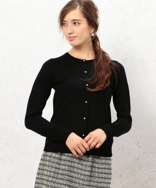 green label relaxing（グリーンレーベルリラクシング）の「◎CR HandWash W パールB 12G カーディガン（カーディガン/ボレロ・レディース・オフホワイト/ブラック/ライトグレー/ライトブルー・38/40）」の8枚目の写真