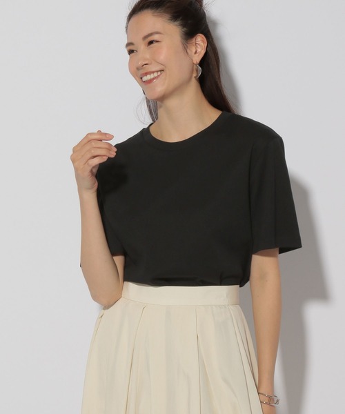 Elura(エルーラ)の「サマ見えベーシックTシャツ/318892(Tシャツ/カットソー・レディース・チャコールグレー/ダークブラウン/ホワイト/ホワイト系その他6/ブラック・LARGE/SMALL/MEDIUM)」の20枚目の写真