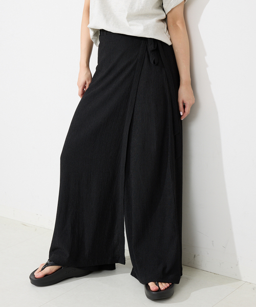 SLOBE IENA ラップジャージパンツ 38 ブラック SLOBE IENA｜ラップ