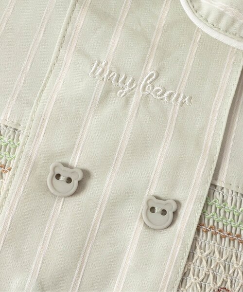 apres les cours（アプレレクール）の「半袖Tiny bear スモッキング刺繍半袖シャツ（シャツ/ブラウス・キッズ・チェック/ストライプ・80/90/100/110/120）」の21枚目の写真