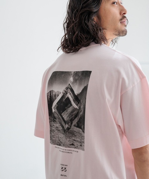 HEREIAM(ヘレイアム)の「【HEREIAM MEN】ユニセックス/吸水速乾&接触冷感/FORTH TEE(Tシャツ/カットソー・メンズ・ホワイト/ブラック/ライトピンク・MEDIUM/LARGE)」の3枚目の写真