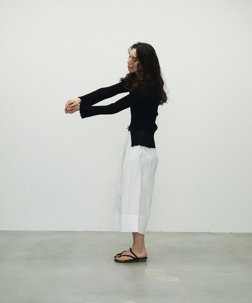 Lutim by u（ルチバイユー）の「Center Slit Sheer Rib Polo Collar