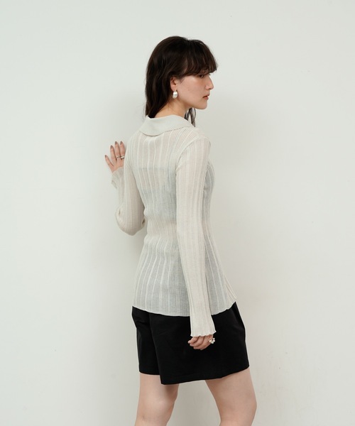 トップス rui 合皮カラー取り外しZIPニット | PROPORTION BODY DRESSING