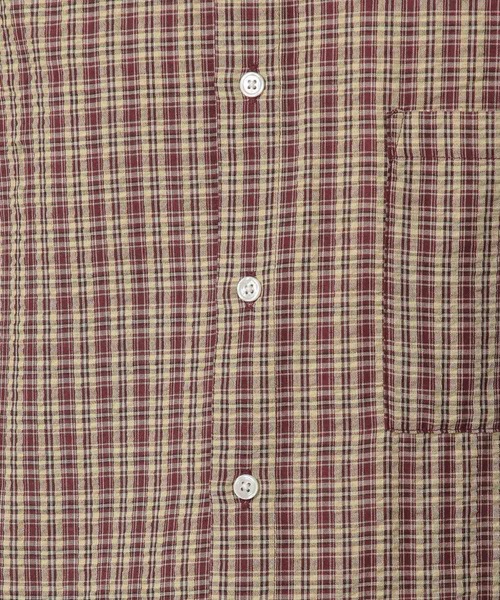 LAKOLE（ラコレ）の「シアサッカーチェックシャツ / 320213（シャツ/ブラウス・メンズ・ベージュ/チャコール/マルーン・MEDIUM/LARGE）」の19枚目の写真