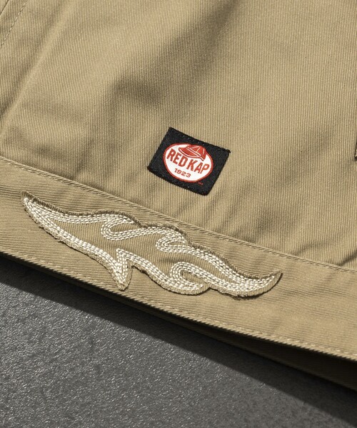 RED KAP（レッドキャップ）の「RED KAP/レッドキャップ 別注 SMU JK-22 Work Zip Western Embroidery JACKET/ウエスタン 刺しゅうデザイン トラッカージャケット（ブルゾン・メンズ・ブラック/ベージュ・LARGE/MEDIUM）」の9枚目の写真