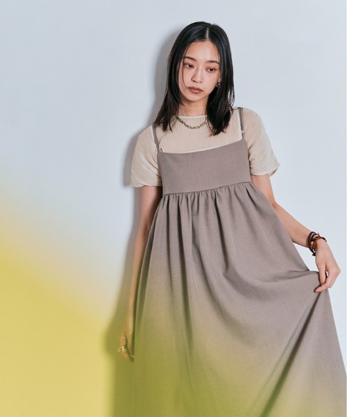 W:Huku（フーク）の「ランダム プリーツ ノースリーブ シフォン シアー ブラウス トップス / ノースリーブ フレンチスリーブ 袖なし（Tシャツ/カットソー・レディース・チャコール/テラコッタ/ブラック/オフホワイト・FREE）」の11枚目の写真