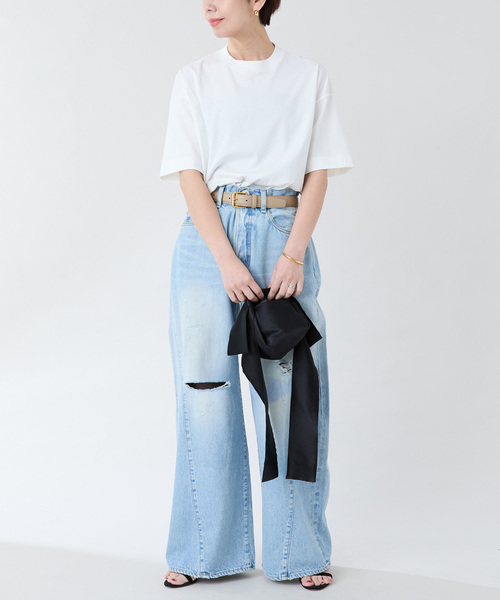 SLOANE(スローン)の「《追加》SLOANE スローン 別注Tシャツ(Tシャツ/カットソー・レディース・ホワイト/ネイビー・FREE)」の6枚目の写真