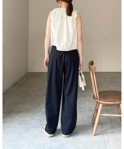 She's Closet(シーズクローゼット)の「ショート丈 ダブルジップ シャーリング バルーンギャザーベスト(ベスト・レディース・アイボリー/ブラック・FREE)」の22枚目の写真