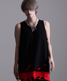 CIVARIZE / オパールダメージロングタンクトップ 44 ブラックx