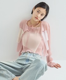【kotohayokozawa/コトハヨコザワ】《STUDIOUS別注》SHEER CARDIGAN/シアーカーディガン