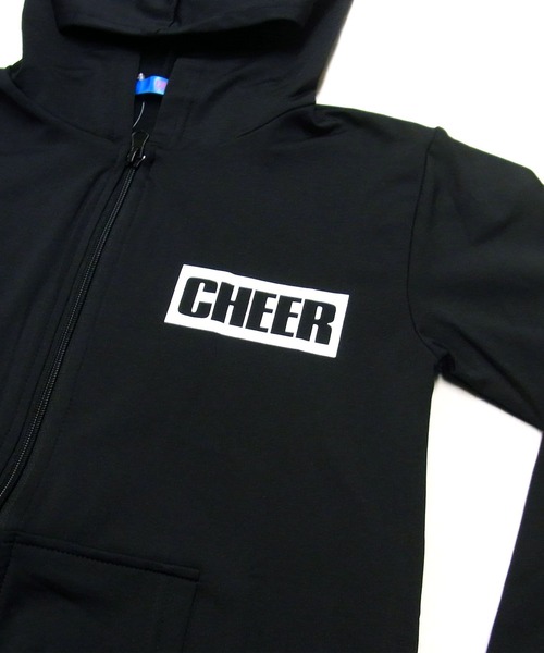 CHEER(チアー)の「超ストレッチマイクロ起毛長袖ジップパーカー(パーカー・レディース・ブラック・S/M/L)」の7枚目の写真