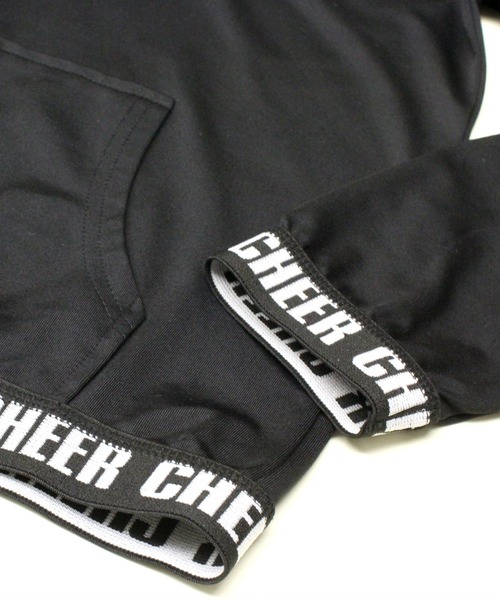 CHEER(チアー)の「超ストレッチマイクロ起毛長袖ジップパーカー(パーカー・レディース・ブラック・S/M/L)」の8枚目の写真