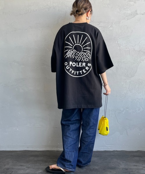 tシャツ 「POLeR/ポーラー」 別注 FURRY HEART バックプリント ショートスリーブTシャツ レディース メンズ セール】[POLeR/ポーラー] 別注 フラワー バックプリント