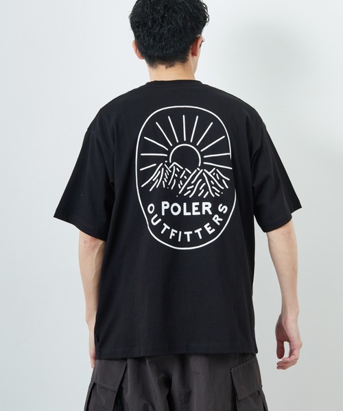 tシャツ 「POLeR/ポーラー」 別注 FURRY HEART バックプリント ショートスリーブTシャツ レディース メンズ セール】[POLeR/ポーラー] 別注 フラワー バックプリント